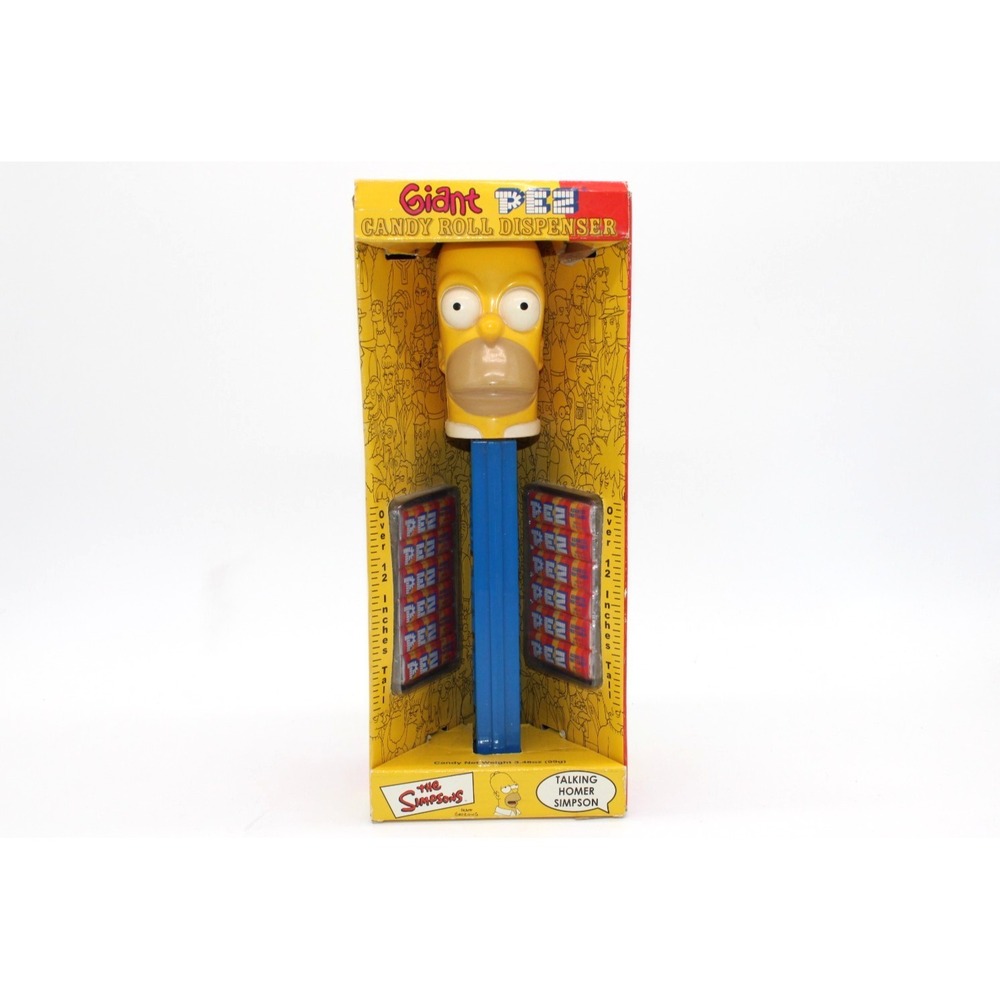 VTG Homer Simpson Giant Pez Dispenser 12" (2002) The Simpsons New Unopened